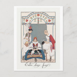 George Barbier, Art Deco Postkarte