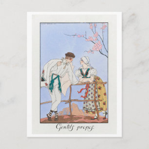 George Barbier, Art Deco Postkarte