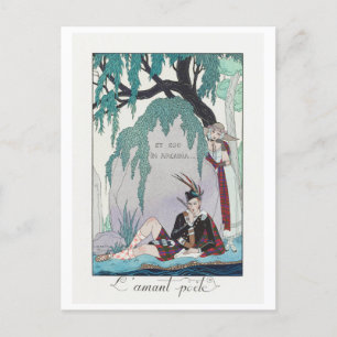 George Barbier, Art Deco Postkarte