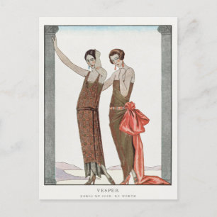George Barbier, Art Deco Postkarte