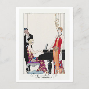 George Barbier, Art Deco Postkarte