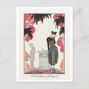 George Barbier, Art Deco Postkarte