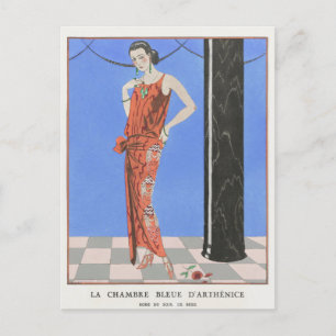 George Barbier, Art Deco Postkarte