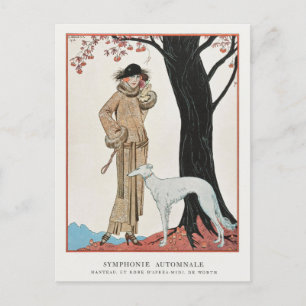 George Barbier, Art Deco Postkarte
