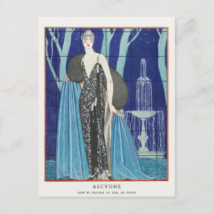 George Barbier, Art Deco Postkarte