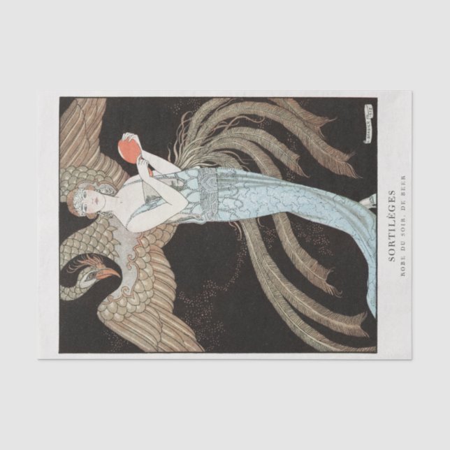George Barbier, Art Deco Seidenpapier (Vorderseite)