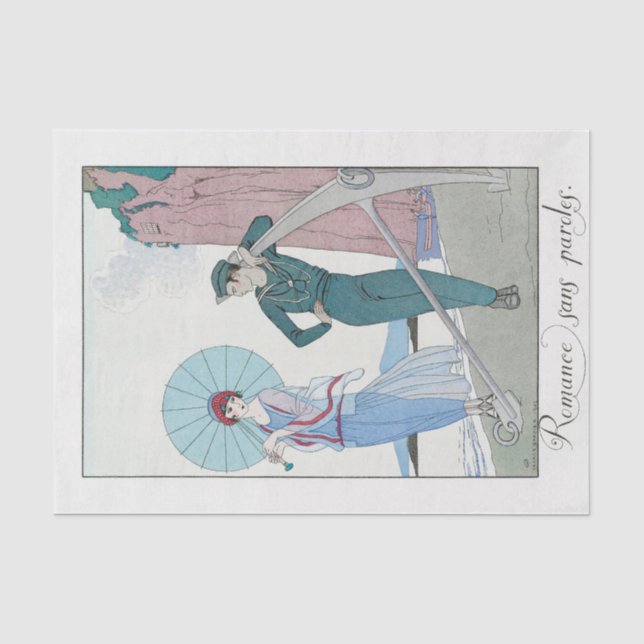 George Barbier, Art Deco Tissue Seidenpapier (Vorderseite)