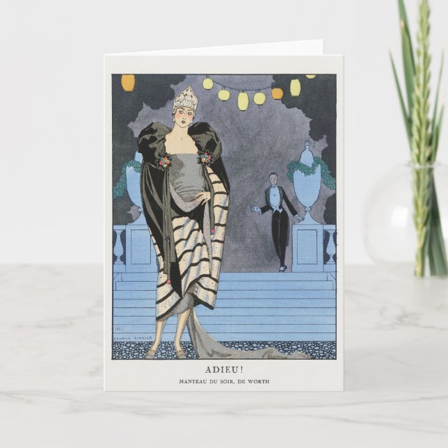 George Barbier, Carte de remerciements Art déco (Devant)