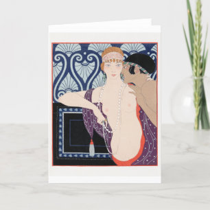 George Barbier, Carte de remerciements Art déco