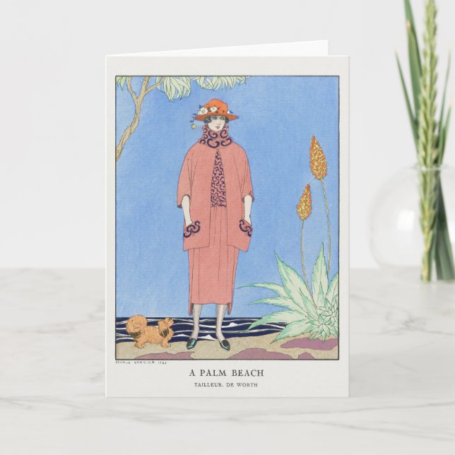 George Barbier, Carte de remerciements Art déco (Devant)