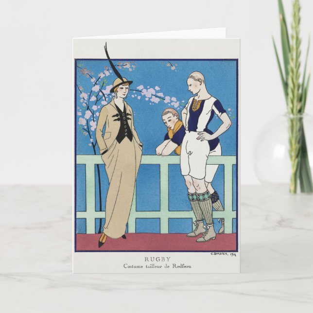 George Barbier, Carte de remerciements Art déco (Devant)