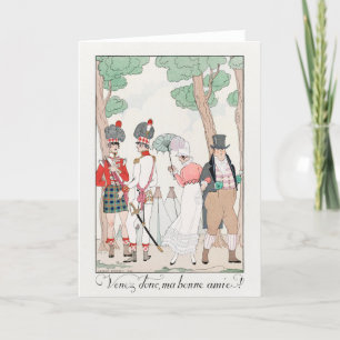 George Barbier, Carte de remerciements Art déco