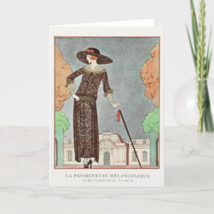 George Barbier, Carte de remerciements Art déco