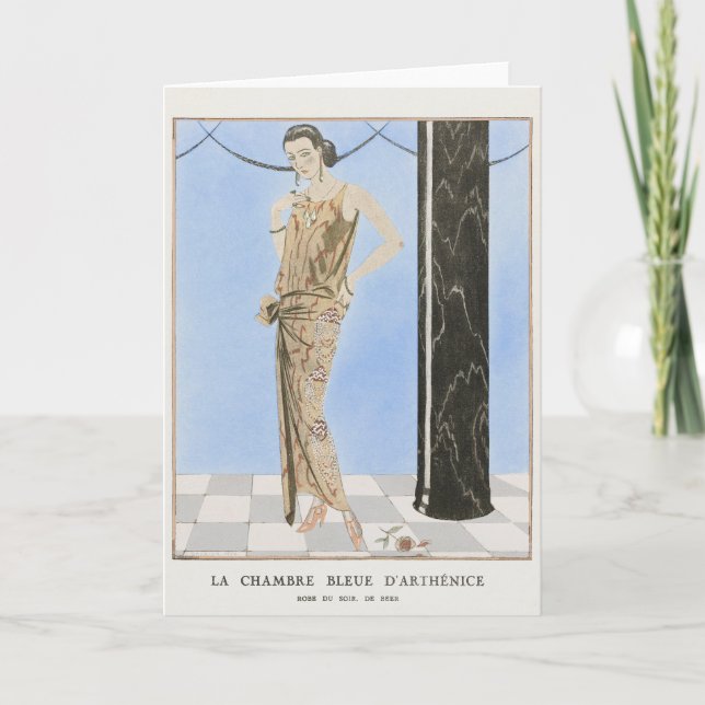 George Barbier, Carte de remerciements Art déco (Devant)