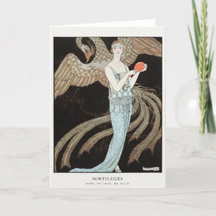 George Barbier, Carte de remerciements Art déco