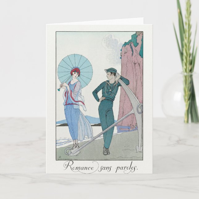 George Barbier, Carte de remerciements Art déco (Devant)