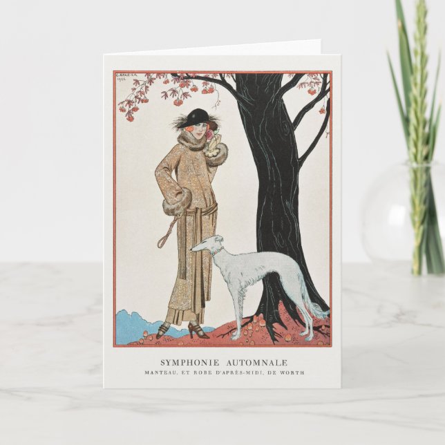 George Barbier, Carte de remerciements Art déco (Devant)