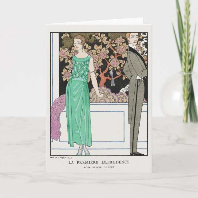 George Barbier, Carte de remerciements Art déco (Devant)