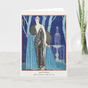 George Barbier, Carte de remerciements Art déco