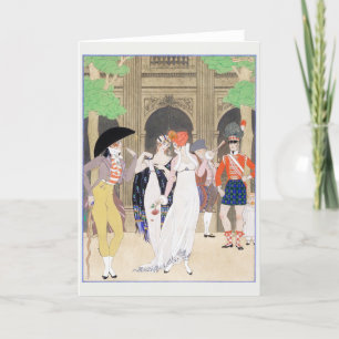 George Barbier, Carte de remerciements Art déco