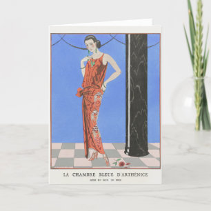 George Barbier, Carte de remerciements Art déco