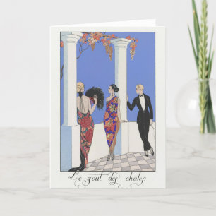 George Barbier, Carte de remerciements Art déco