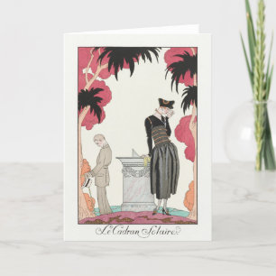 George Barbier, Carte de remerciements Art déco