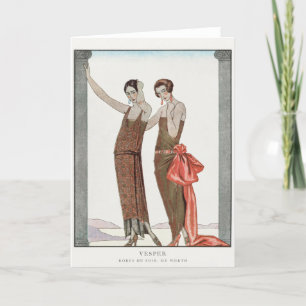 George Barbier, Carte de remerciements Art déco