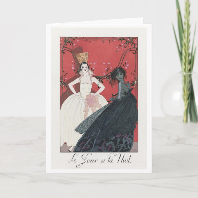 George Barbier, Carte de remerciements Art déco (Devant)