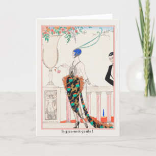 George Barbier, Carte de remerciements Art déco