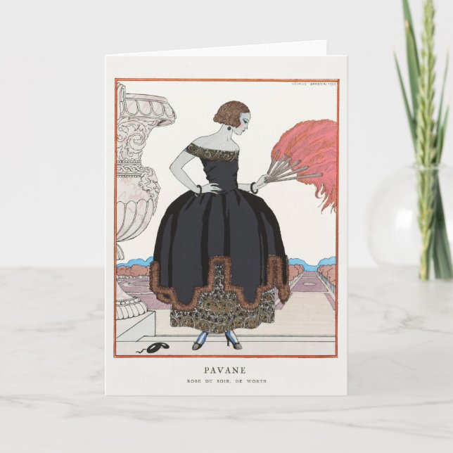 George Barbier, Carte de remerciements Art déco (Devant)