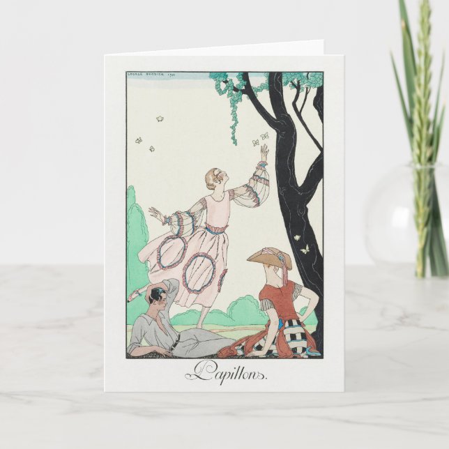 George Barbier, Carte de remerciements Art déco (Devant)