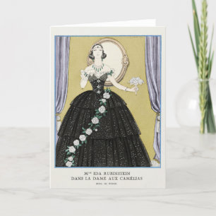 George Barbier, Carte de remerciements Art déco