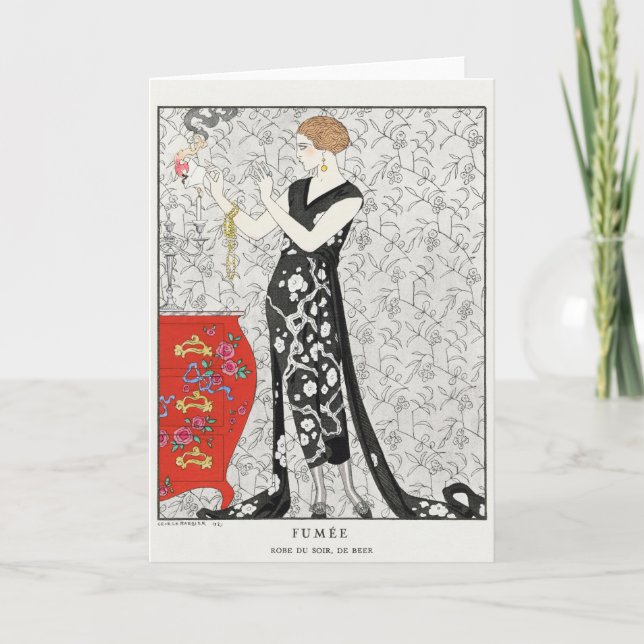 George Barbier, Carte de remerciements Art déco (Devant)