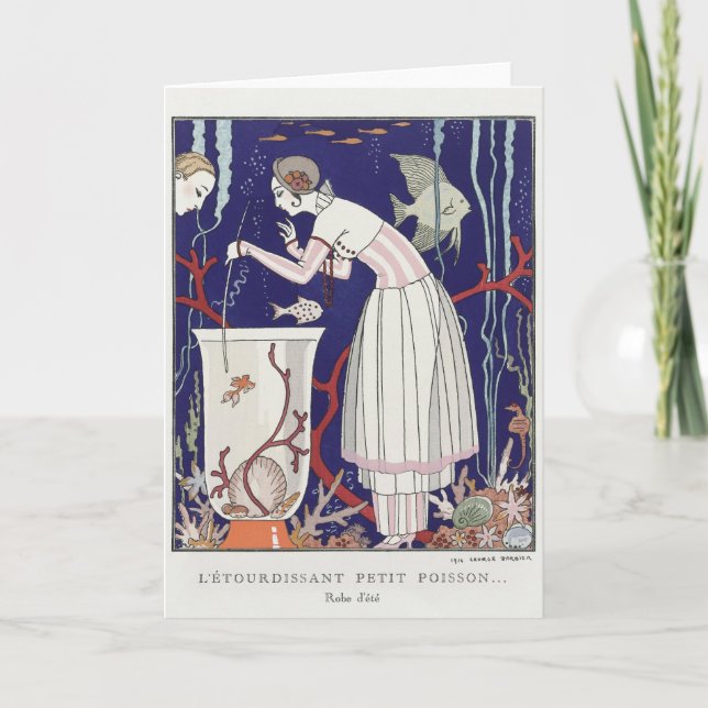 George Barbier, Carte de remerciements Art déco (Devant)