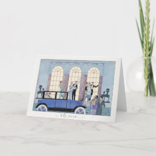 George Barbier, Carte de remerciements Art déco