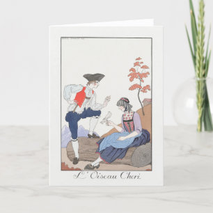 George Barbier, Carte de remerciements Art déco