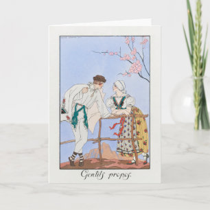 George Barbier, Carte de remerciements Art déco