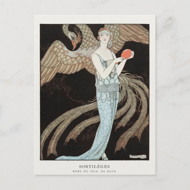 George Barbier, carte postale Art déco (Devant)