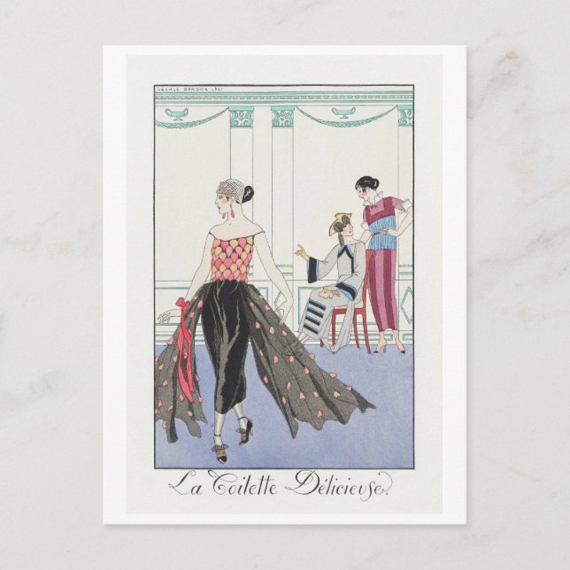 George Barbier, carte postale Art déco (Devant)