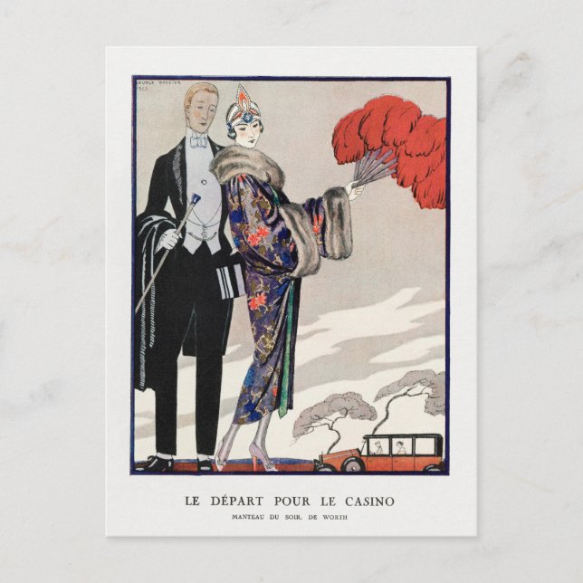 George Barbier, carte postale Art déco (Devant)