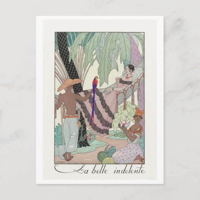 George Barbier, carte postale Art déco (Devant)