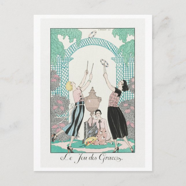 George Barbier, carte postale Art déco (Devant)