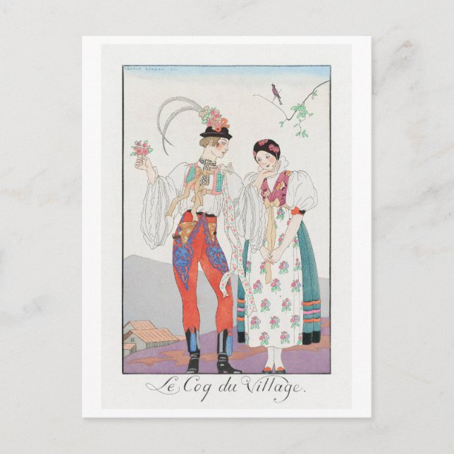 George Barbier, carte postale Art déco (Devant)