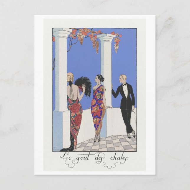 George Barbier, carte postale Art déco (Devant)