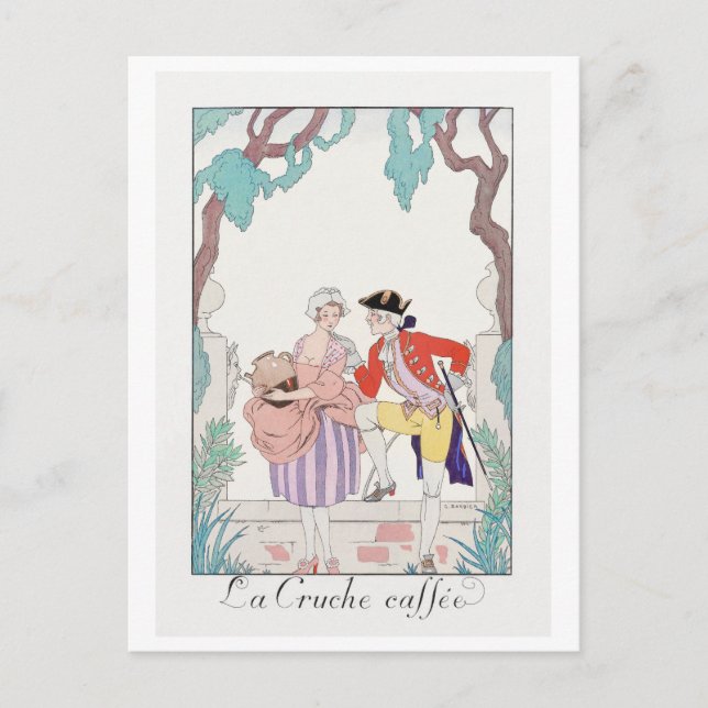 George Barbier, carte postale Art déco (Devant)