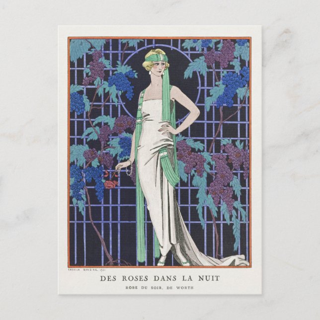 George Barbier, carte postale Art déco (Devant)