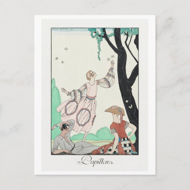 George Barbier, carte postale Art déco (Devant)