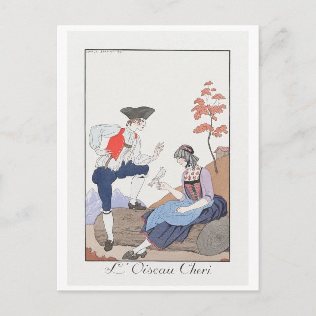 George Barbier, carte postale Art déco (Devant)