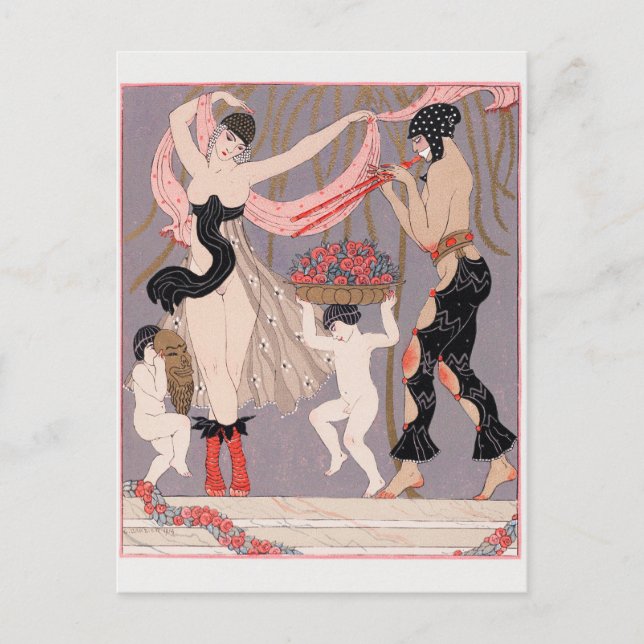 George Barbier, carte postale Art déco (Devant)